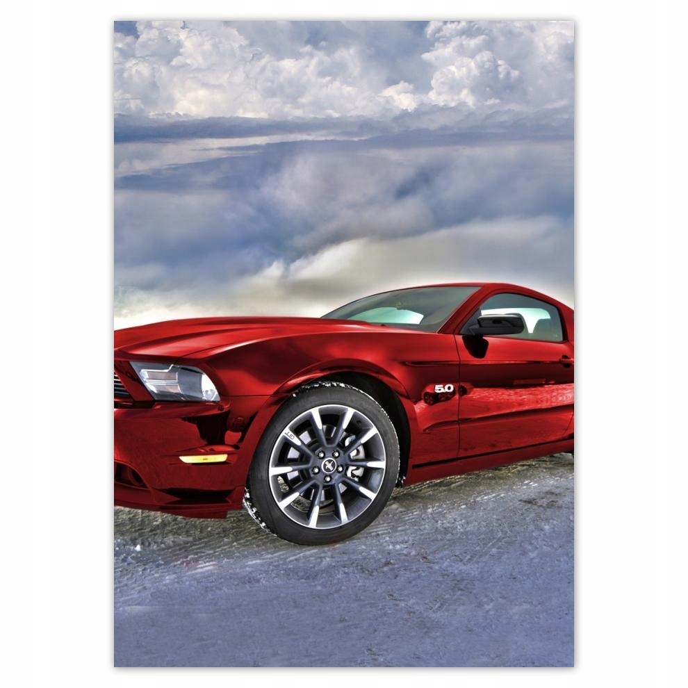 

Naklejki 50x70 Czerwony Mustang Śnieg