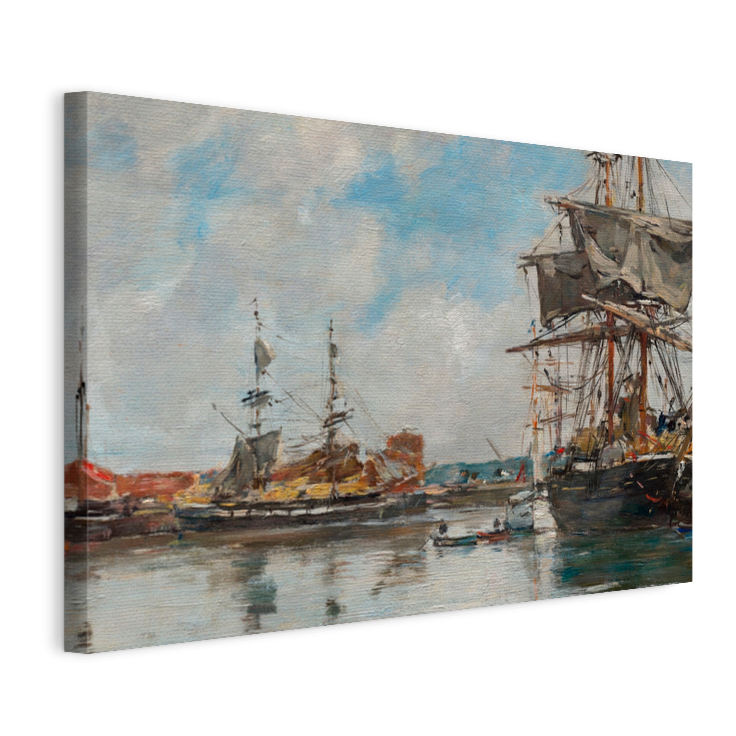 Obraz na plátně Eugène Boudin Dok Deauville (1891) canvas 75x50