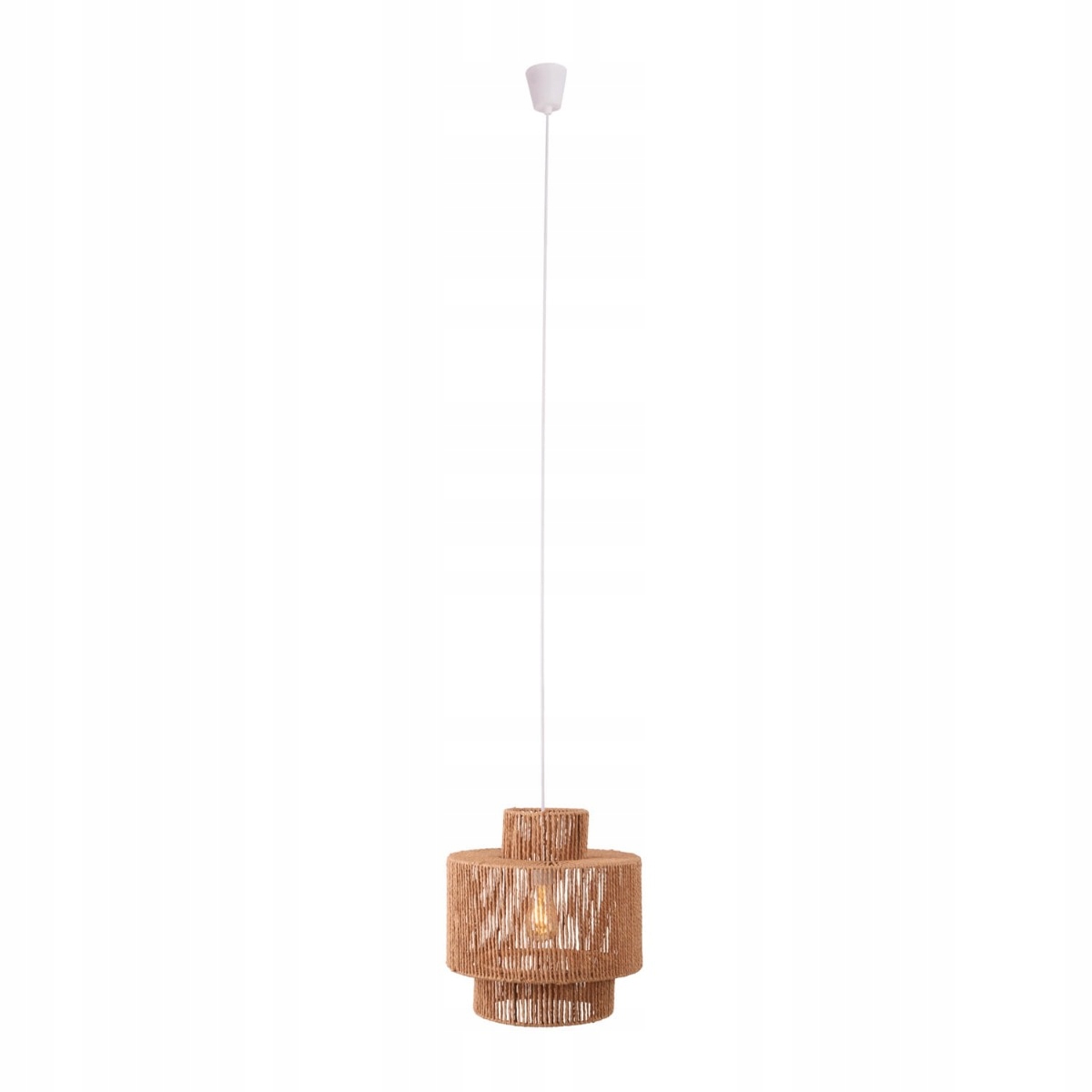 Závěsná lampa z hnědého pleteného papíru 35 cm do obývacího pokoje Maxlight