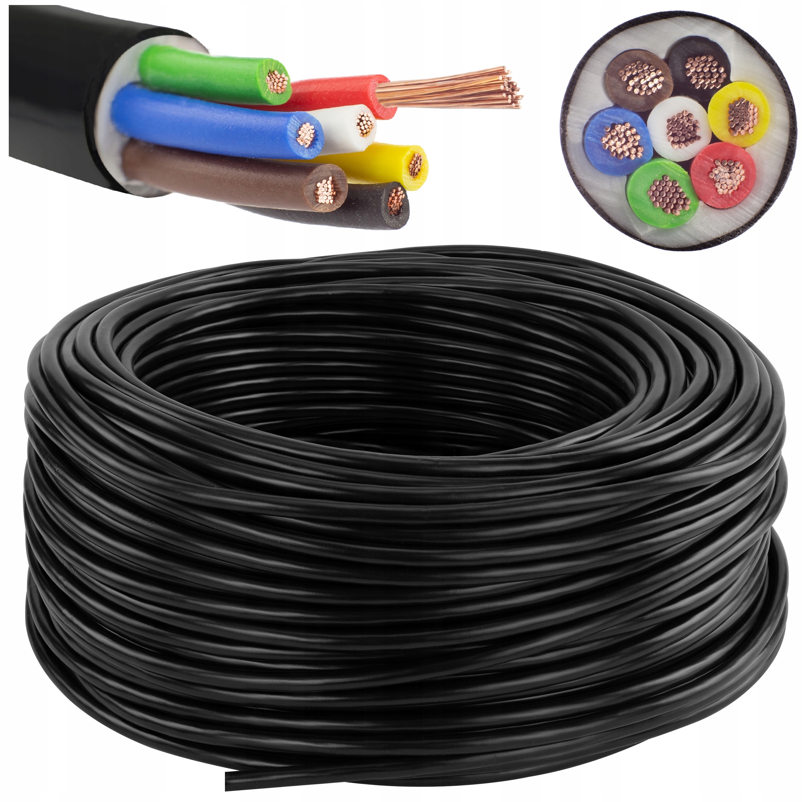 Przewód kabel samochodowy przyczep YLYs 7x0,75 odcinek 25m