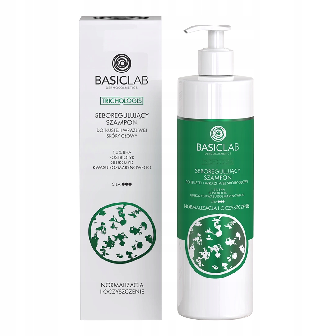 Basiclab Trichologis Seboregulujący Szampon do tłustej skóry głowy 300 ml