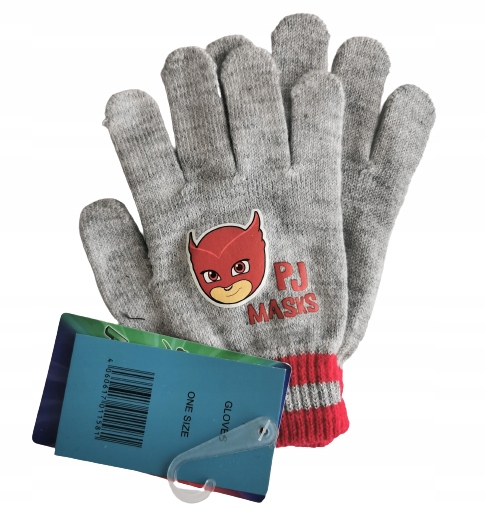 

Rękawiczki szare pięciopalcowe Pj Masks 4-8 L