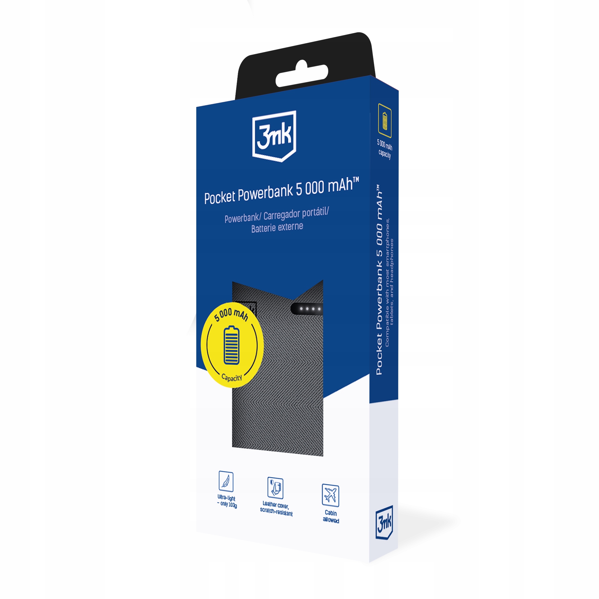 Accessories 3mk Pocket Powerbank 5,000mAh 12W Usb 1C-Grey