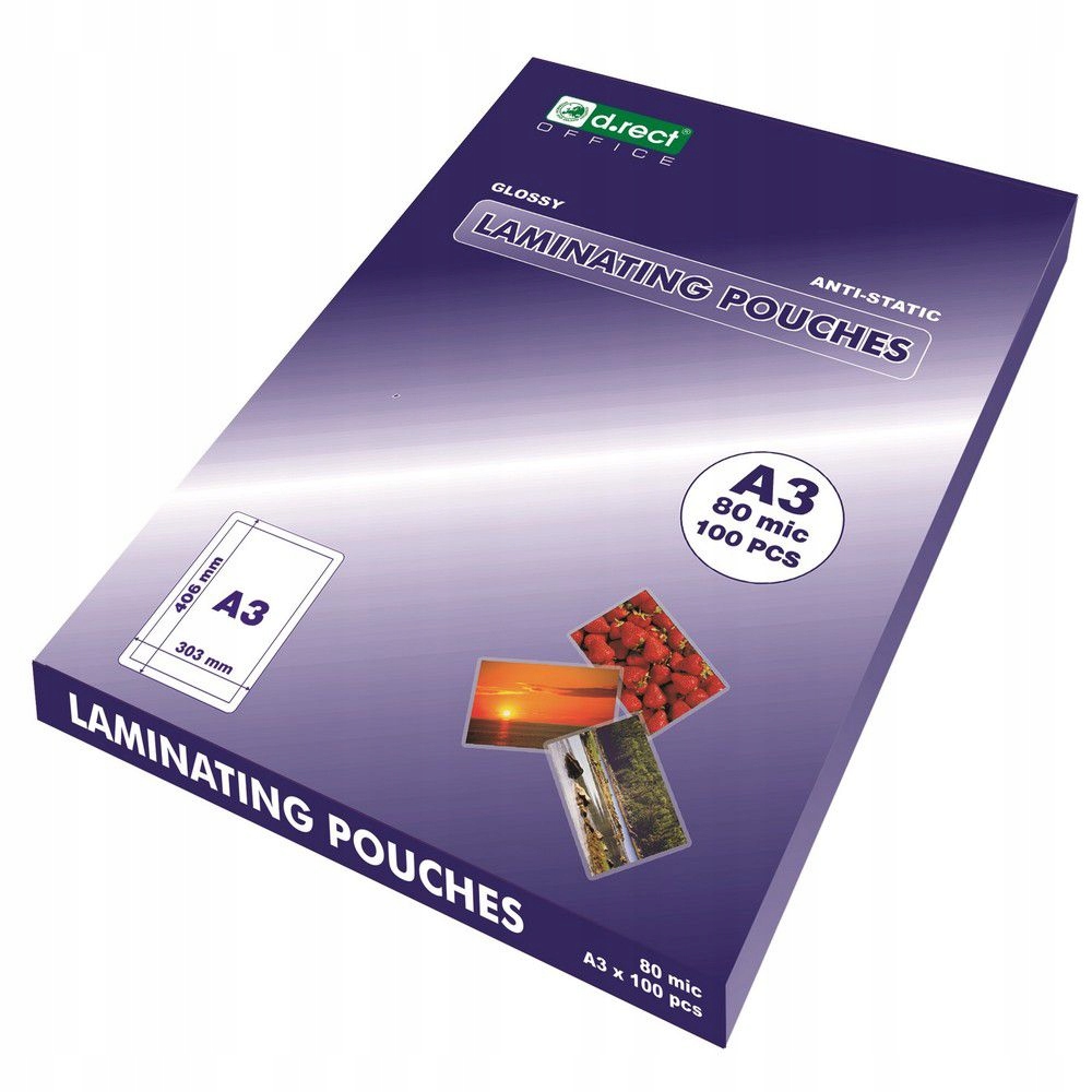 FOLIA D.RECT LAMINACYJNA A3 80MIC 100ARK