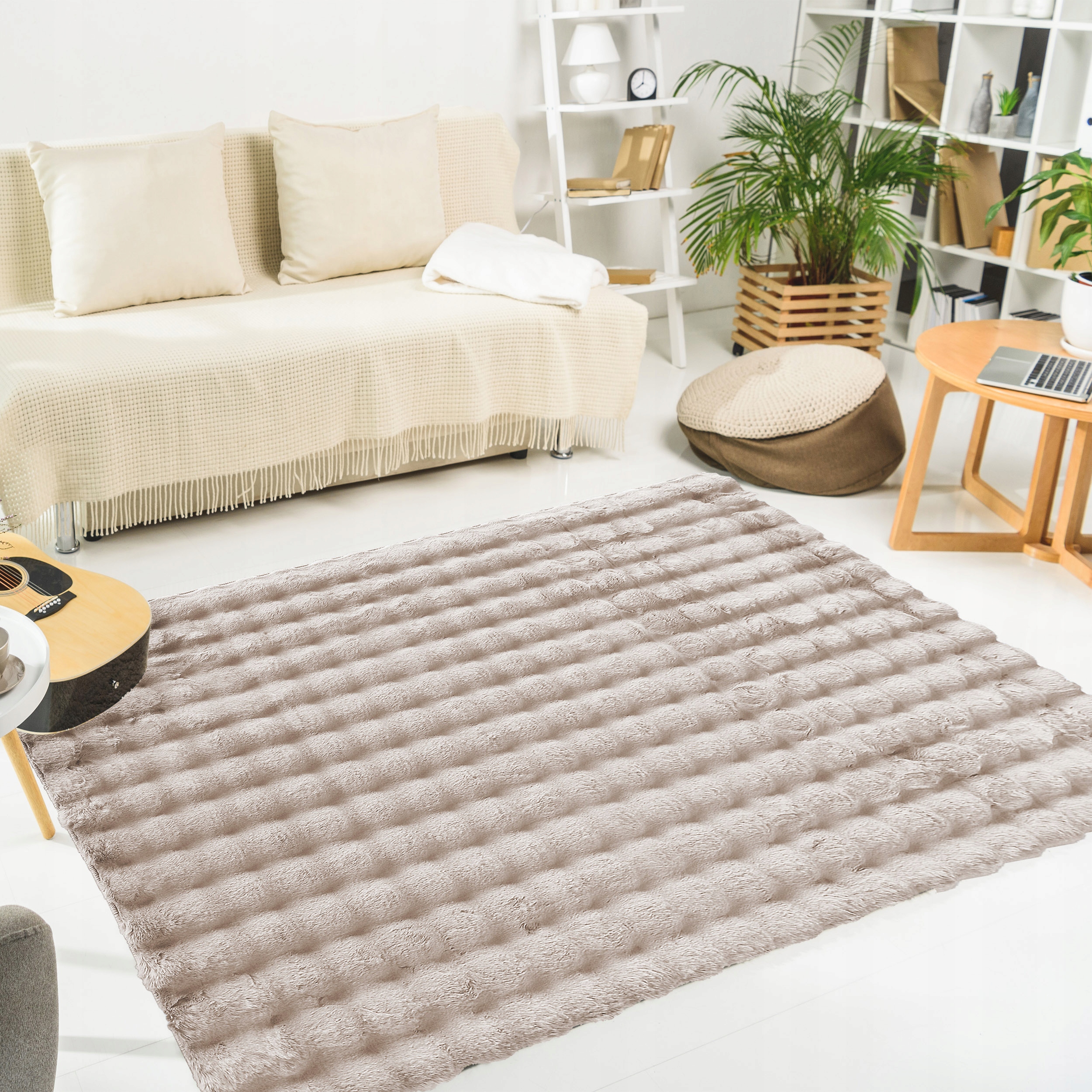 Dywan Shaggy Magic Rabbit 120x170 Pluszowy Bubble latte Marka Home Carpets