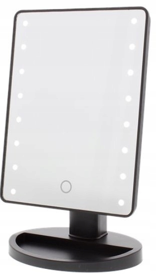 Zrcátko make-up Led osvětlení 17 x 27 x 12 cm černé Make