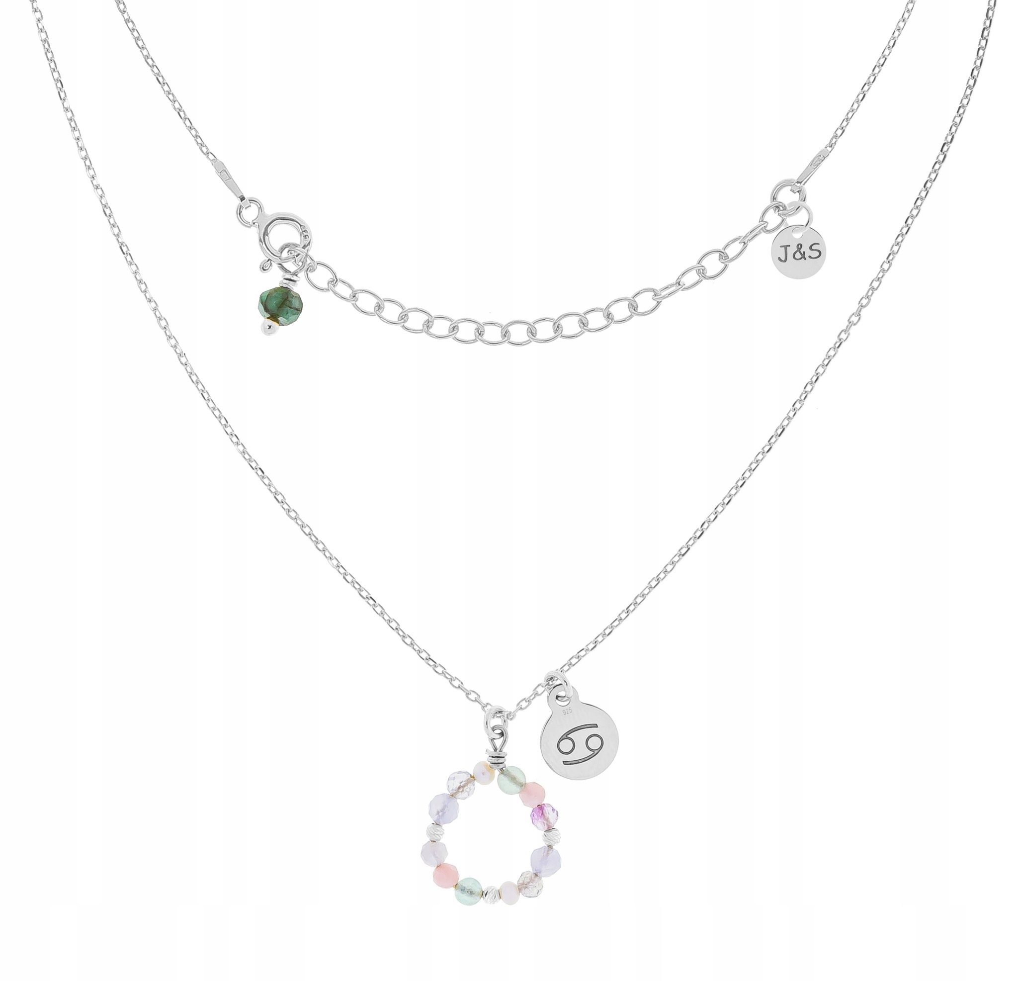 Náhrdelník Znamení Zvěrokruhu Rak Aventurín Stříbro 925