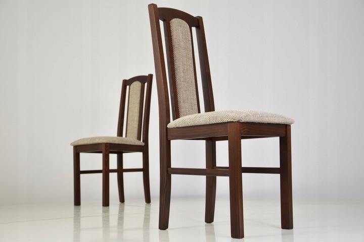 Drewniany stół rozkładany 80x160/200 8 krzeseł tapicerowane KOLORY Kolor korpusu stołu orzech