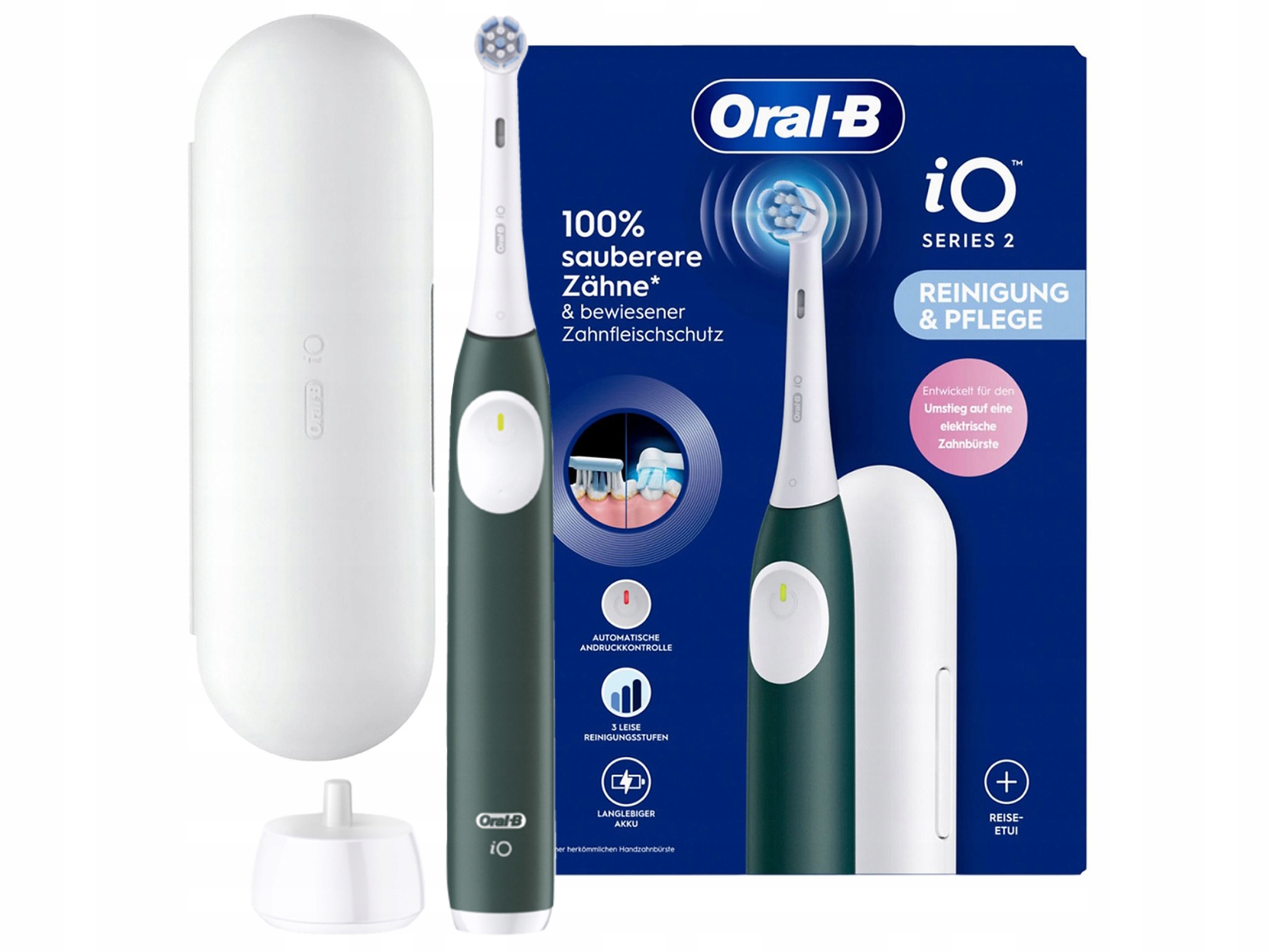 ORAL-B IO Series 2 Szczoteczka Elektryczna 3 Tryby Magnetyczna Zielona — miniatura 7