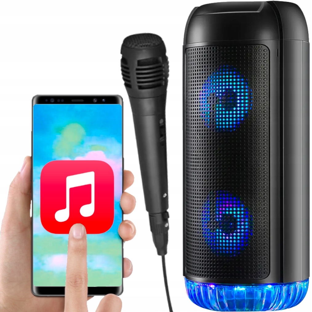 Sada Karaoke Boombox Přenosný Reproduktor Aux MP3 Led Bt Tuba 750W Bluetooth