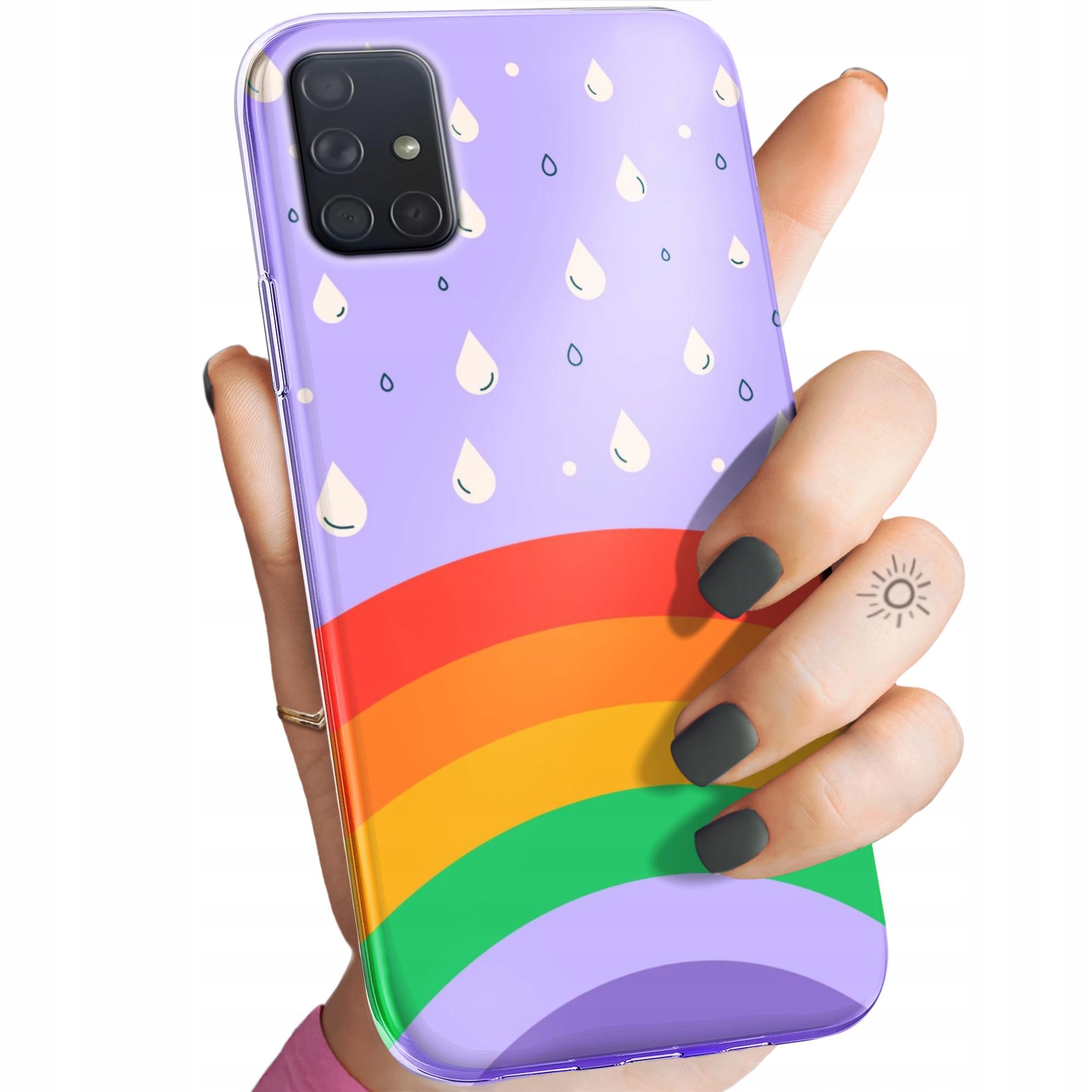 Etui Do Samsung Galaxy A71 Tęcza Rainbow Obudowa Pokrowiec Case
