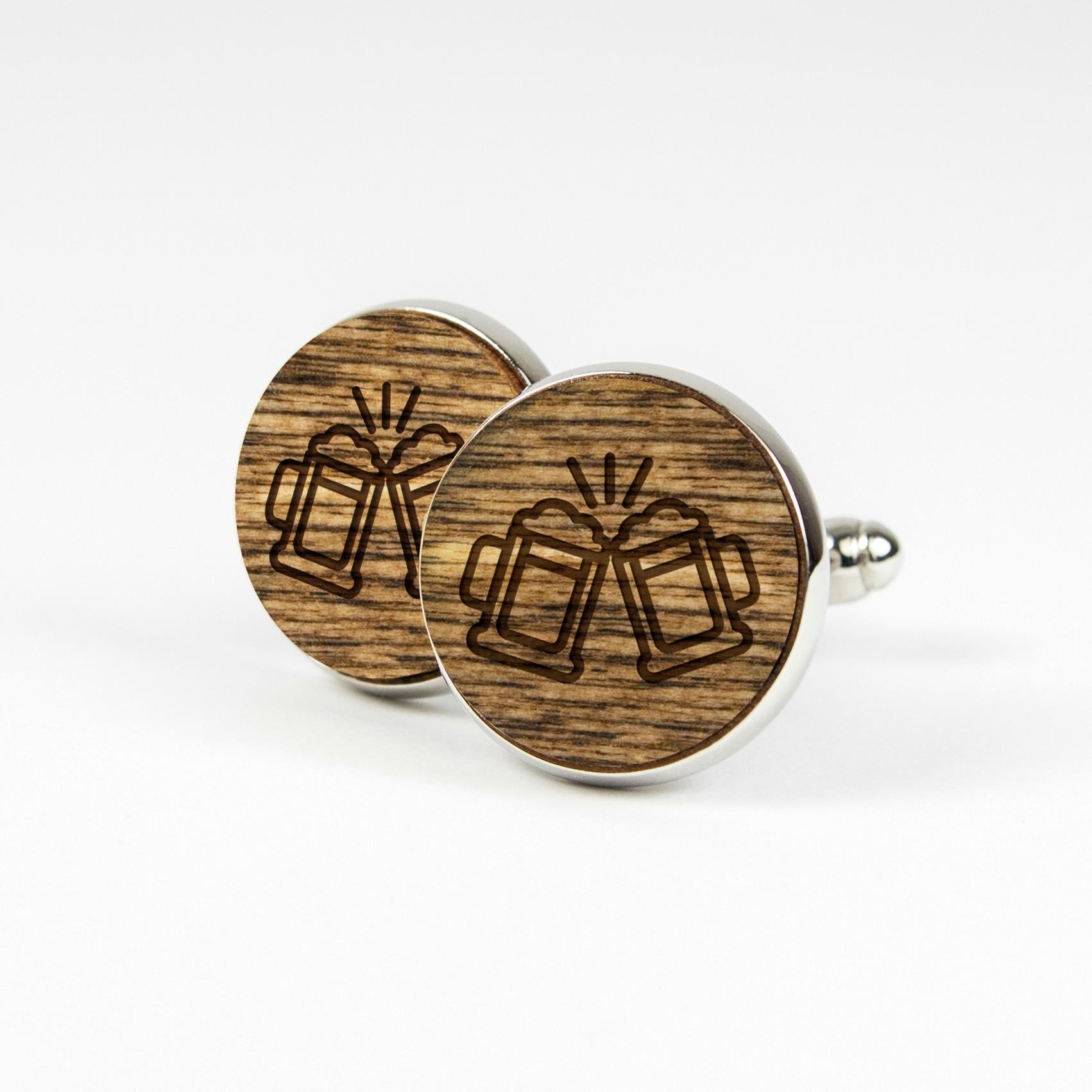 SPINKI DO MANKIETÓW KOSZULI - KUFLE PIWA - DLA MIŁOŚNIKA PIWA