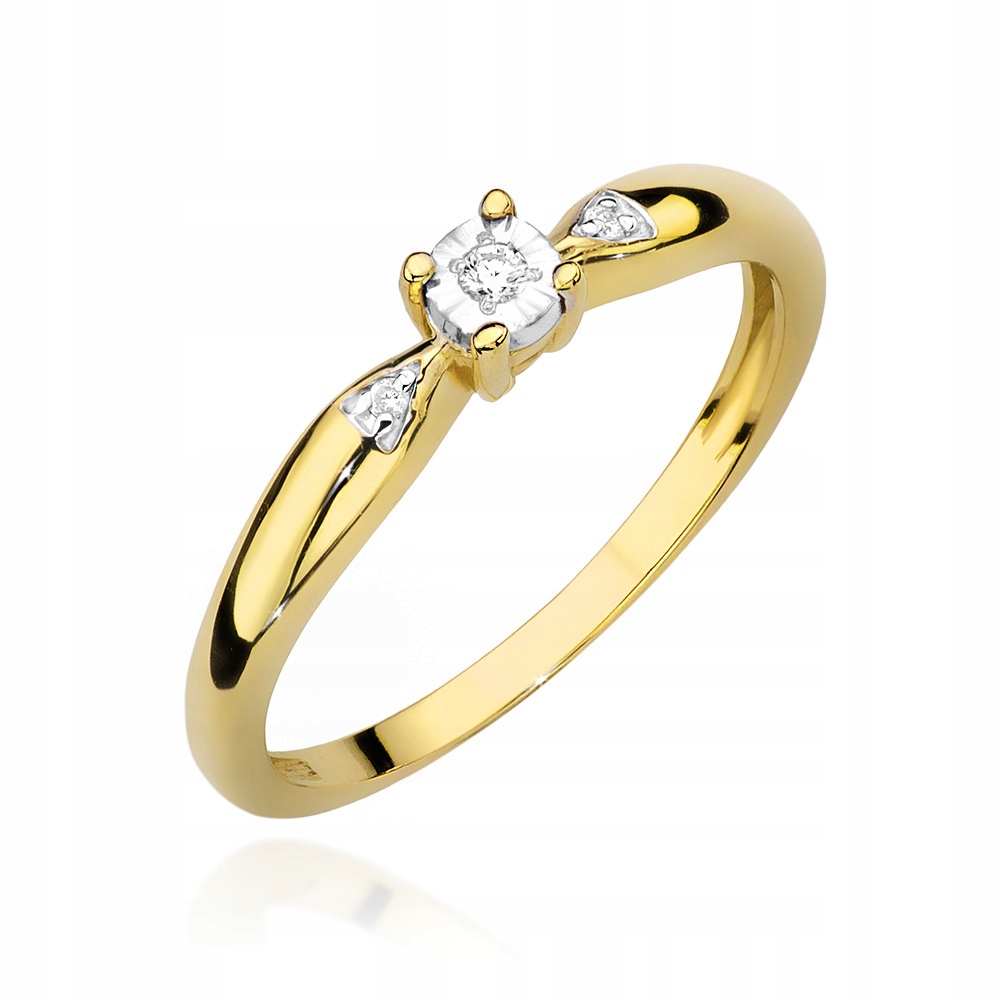 Prstýnek s brilianty 0,03 ct zlatý 585