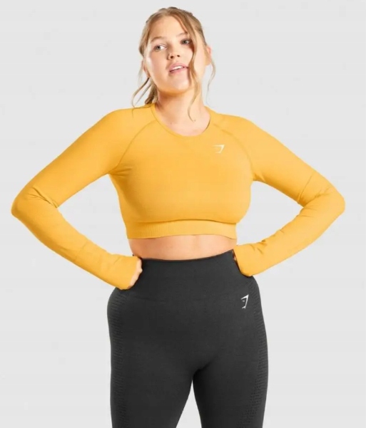 Gymshark Top Damski Z Długim Rękawem Pomarańczowy Xs 0Z4E7_B*