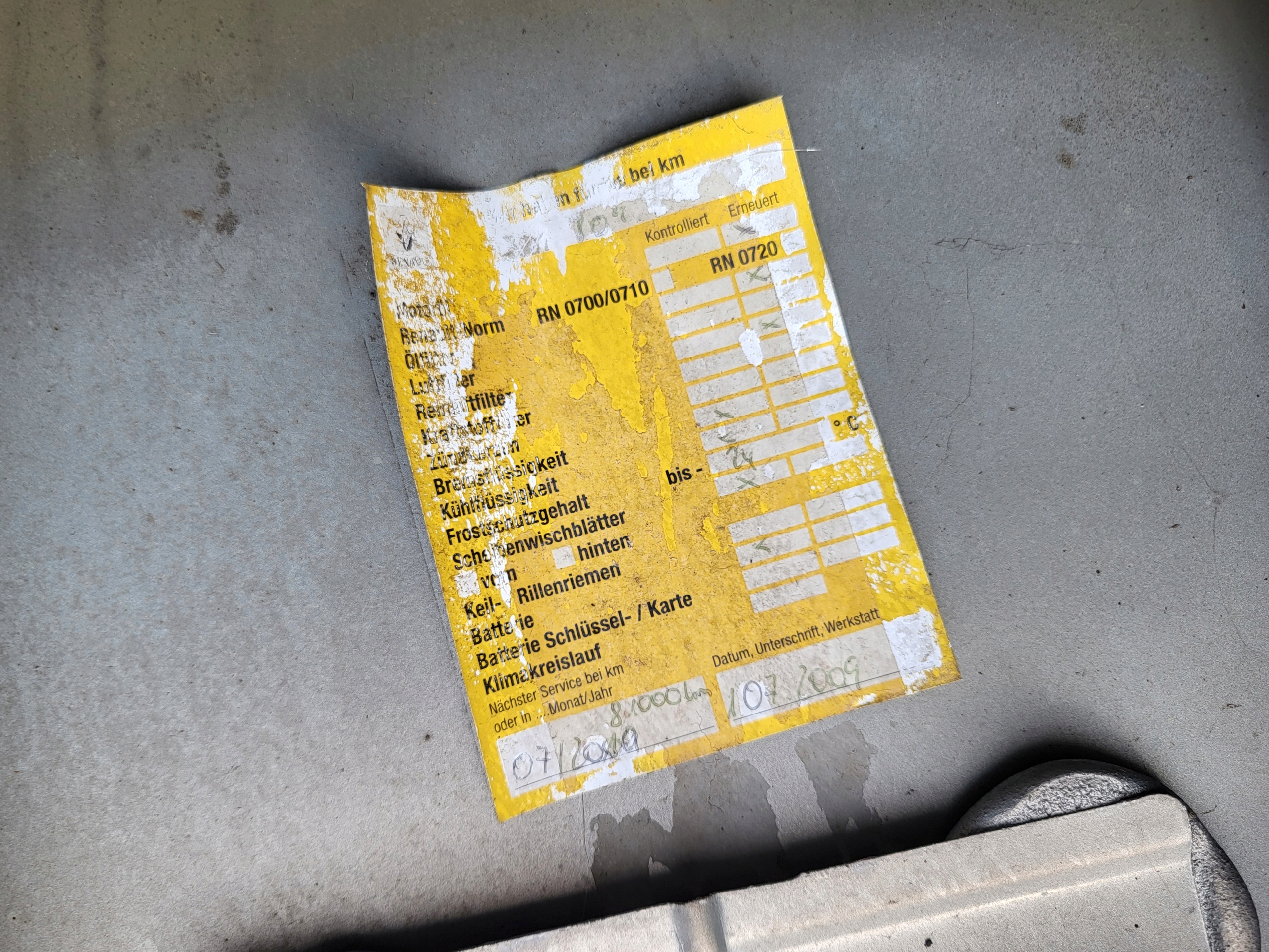 bonnet front engine housing cover RENAULT SCENIC II 2 original