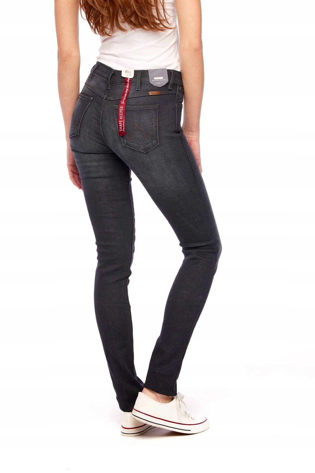 Dámské úzké nohavice džíny Wrangler Jaclyn Wash Black Shadow W26DLI53K 25/32