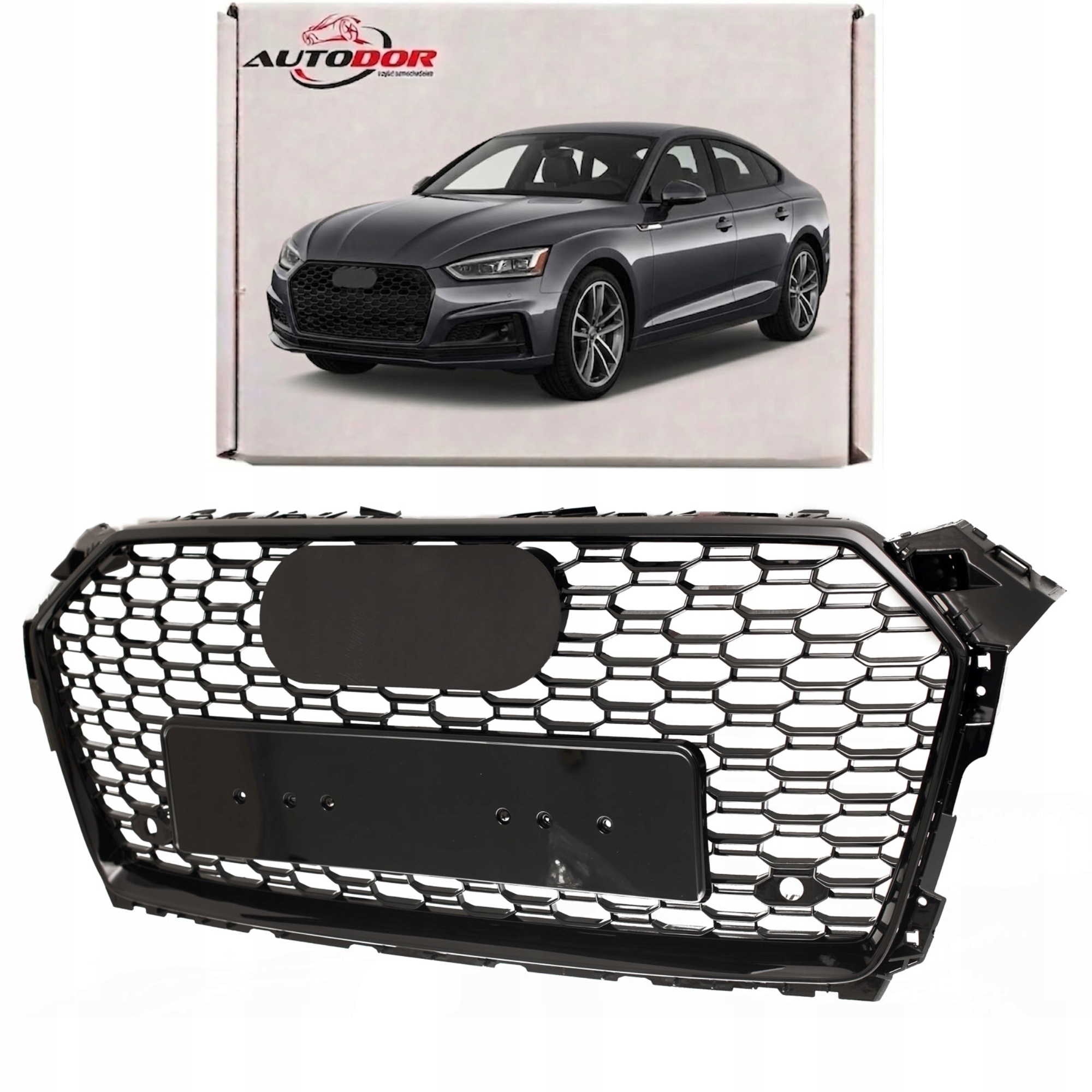 Audi A5 F5 2016-2019 Atrapa Grill Rs Look Medová Plástev Černý Lesk Pdc