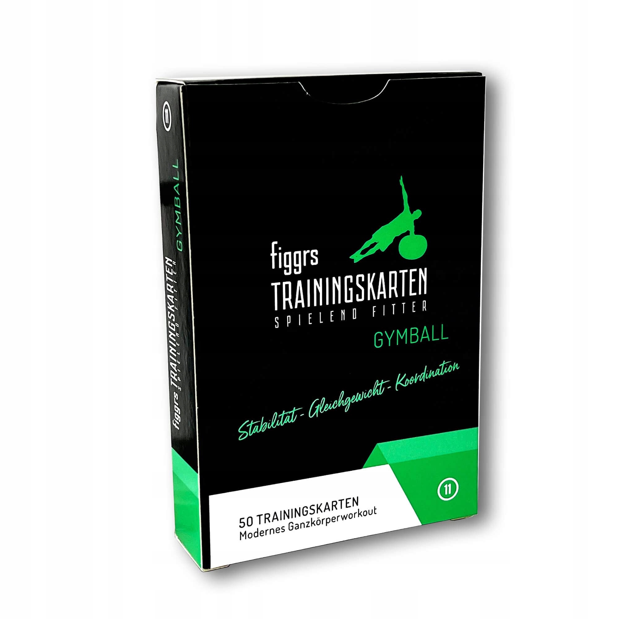 FIGGRS Zestaw Kart Treningowych 57 Ćwiczeń Fitness z Piłką Gimnastyczną — miniatura 8