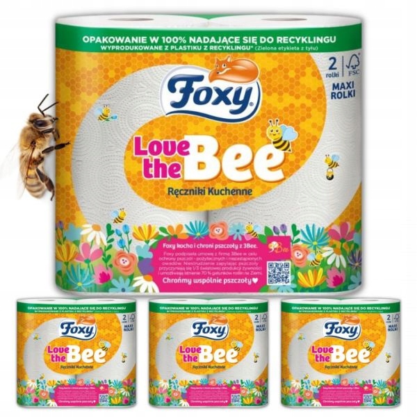 Ręcznik kuchenny Foxy Love the Bee (2 rolki) x 4