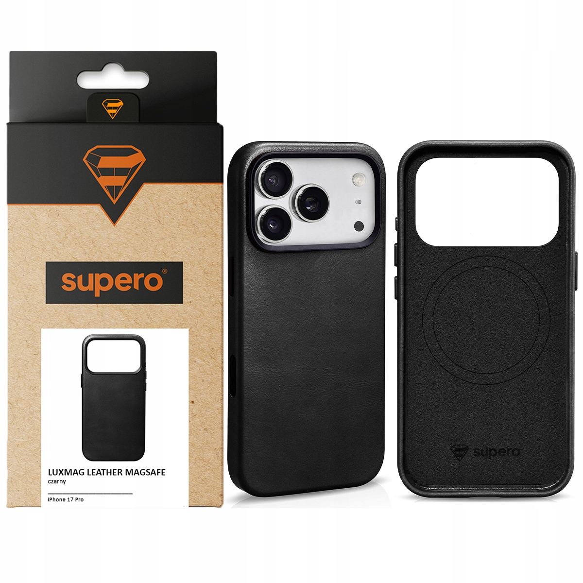 Pouzdro Supero pro iPhone 17 Pro, kožené obal , kryt pro MagSafe