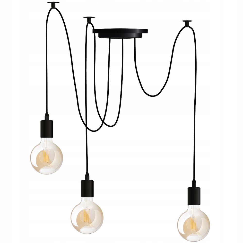

Lampa Wisząca sufitowa Pająk 3 żyrandol 3xE27 Loft