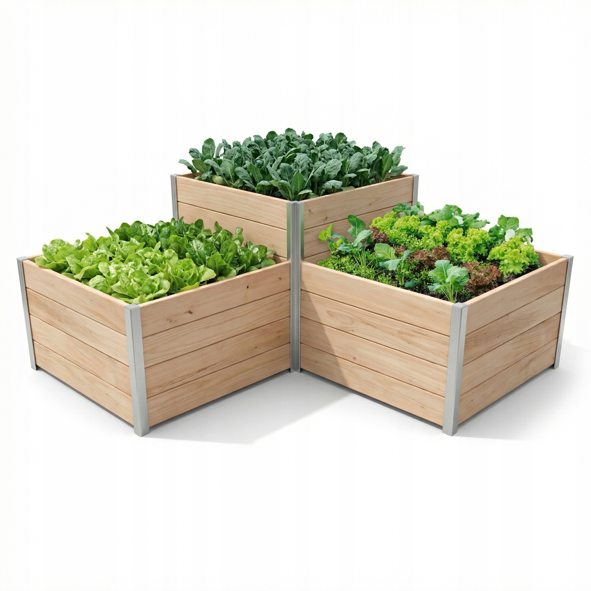 Modulárna vyvýšená vysoká záhonová záhradná skrinka 207x207x60i90H