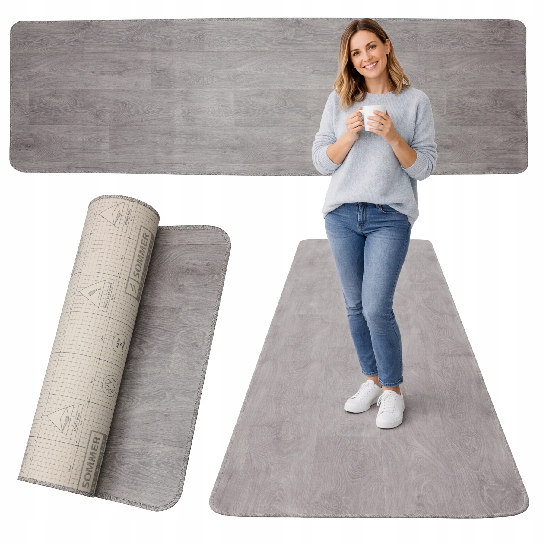 Koberec Běhoun Vinylová Pvc podložka Kuchyně Chodba Předsíň Protiskluzová 70x250