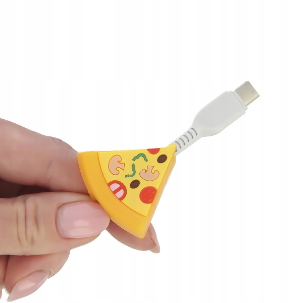 ZABEZPIECZENIE OSŁONA Ochronna Na Kabel USB Ładowarkę Słuchawki PIZZA