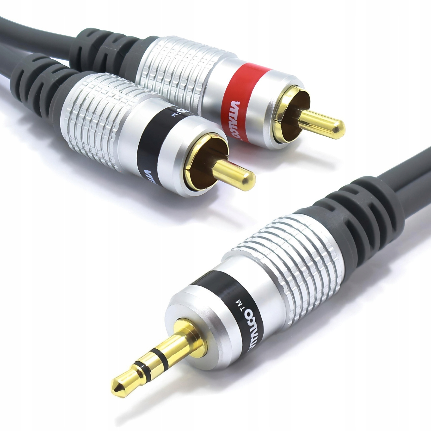 Kabel Mini Jack 2x Rca 15m Jack 3.5 Stereo 2RCA Cinch Aux Vitalco