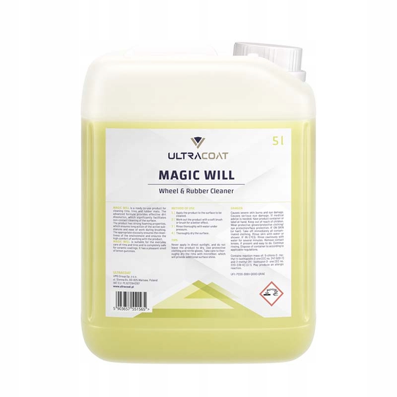 ULTRACOAT Magic Will Wheel Rubber Cleaner 5L EAN 5903657551565
