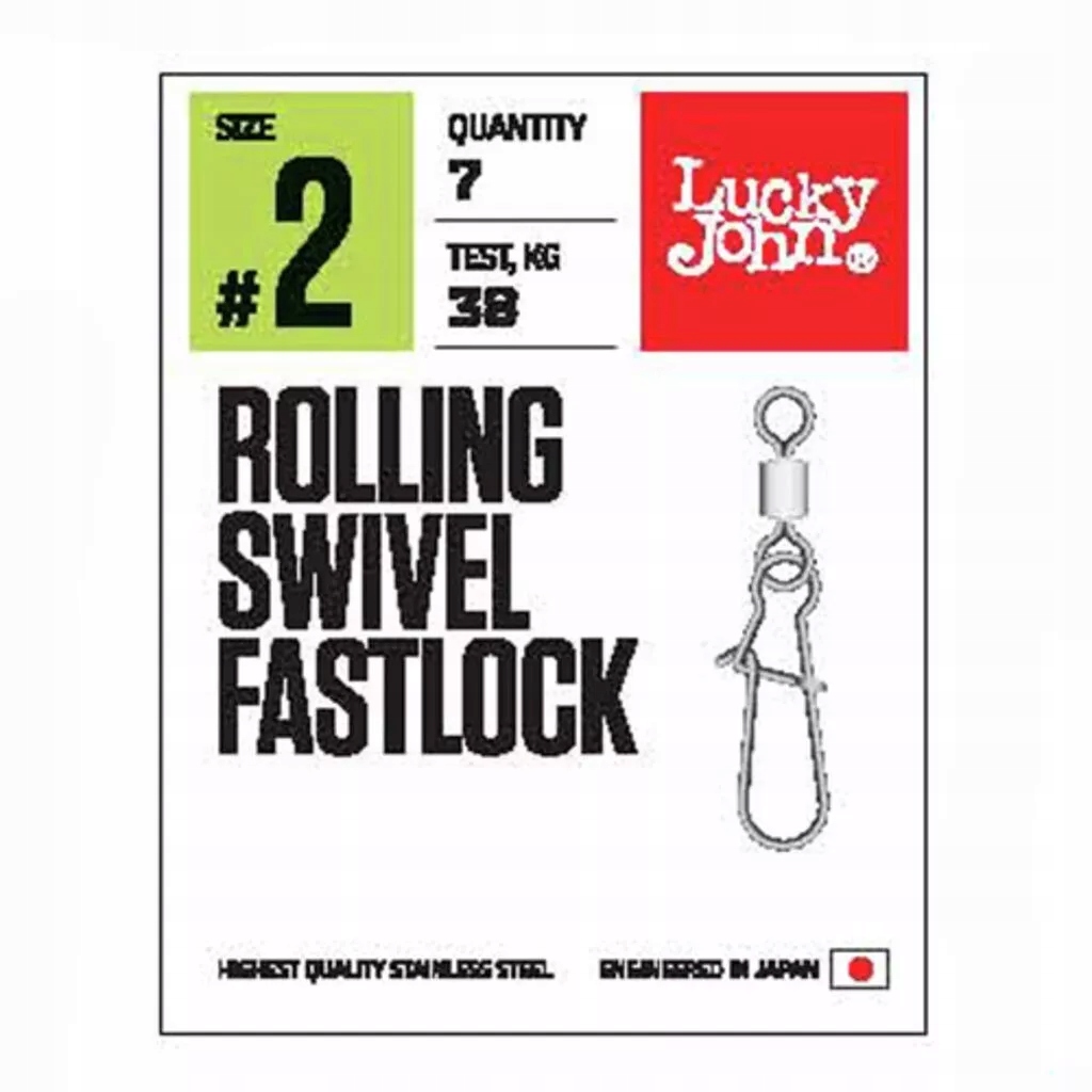 Agrafka Z Krętlikiem Lucky John Fastlock 32kg 7szt