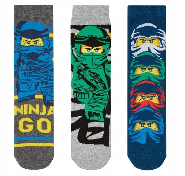 LEGO Ninjago Skarpetki dziecięce 31-34 3 pary Rozmiar EU 31-34