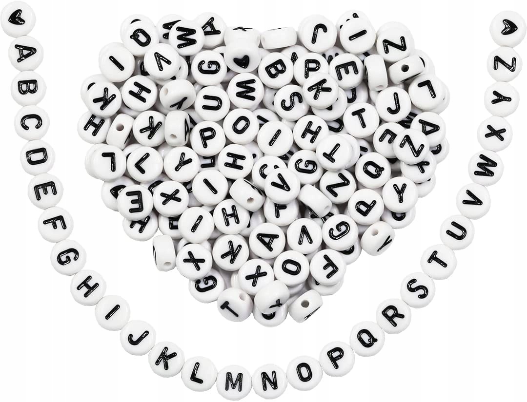 

Koraliki do Robienia Bransoletek Literki Diy