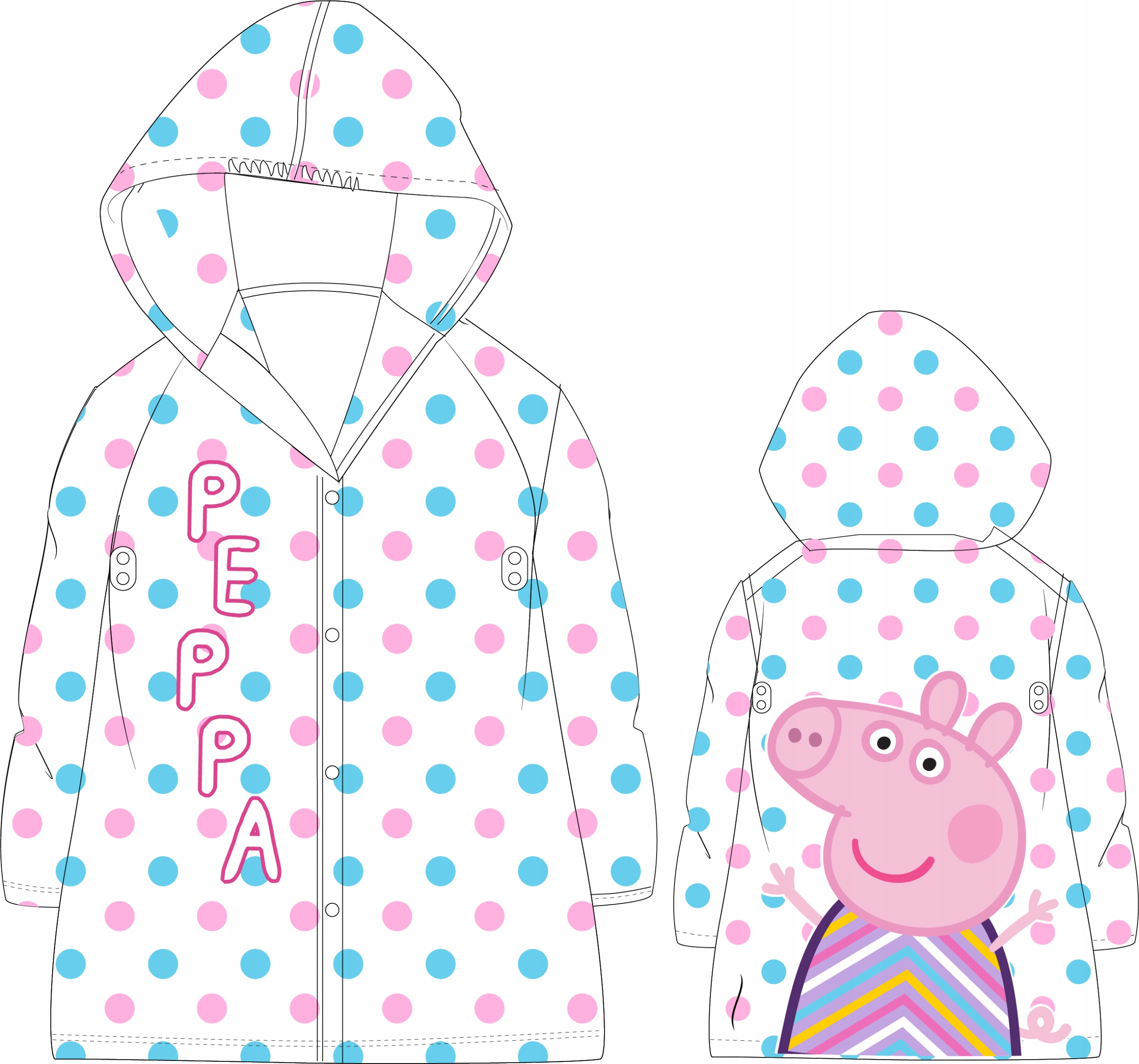 

Płaszcz Przeciwdeszczowy Świnka Peppa 110/116