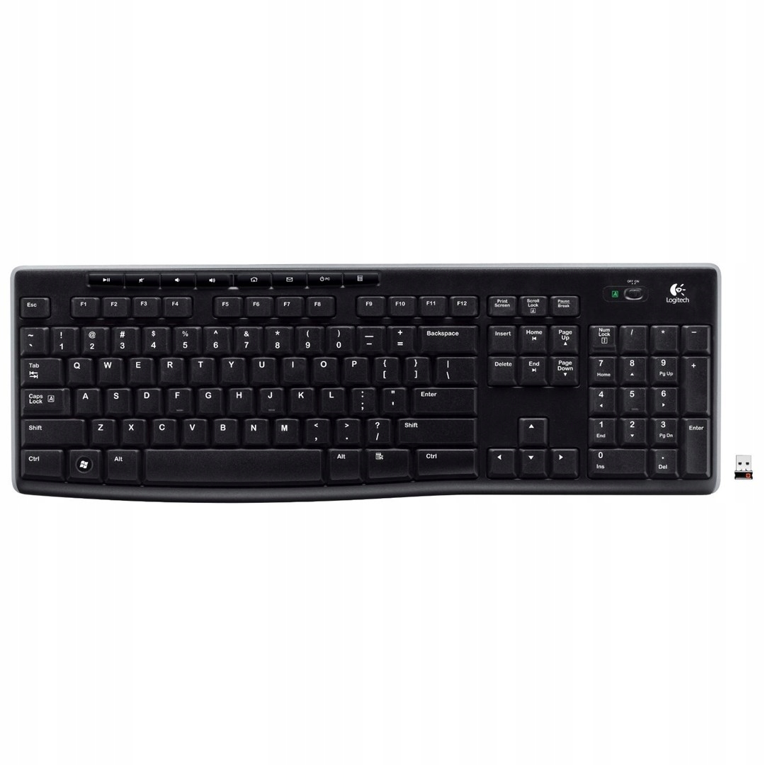 K270 Bezprzewodowa Klawiatura Qwertz 2.4 GHz Czarna