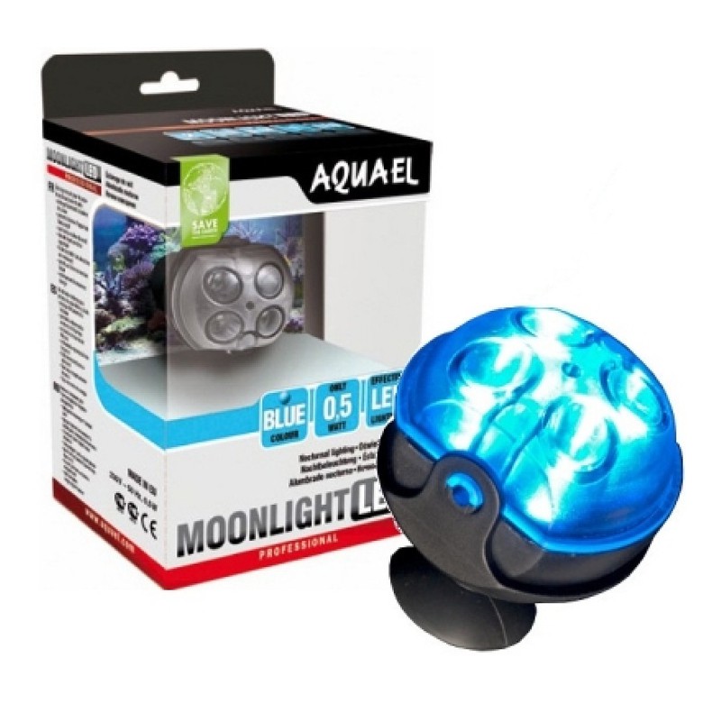 Levně Noční Led Osvětlení 1W Pro Akvárium, Modré Světlo, Upevnění 2V1