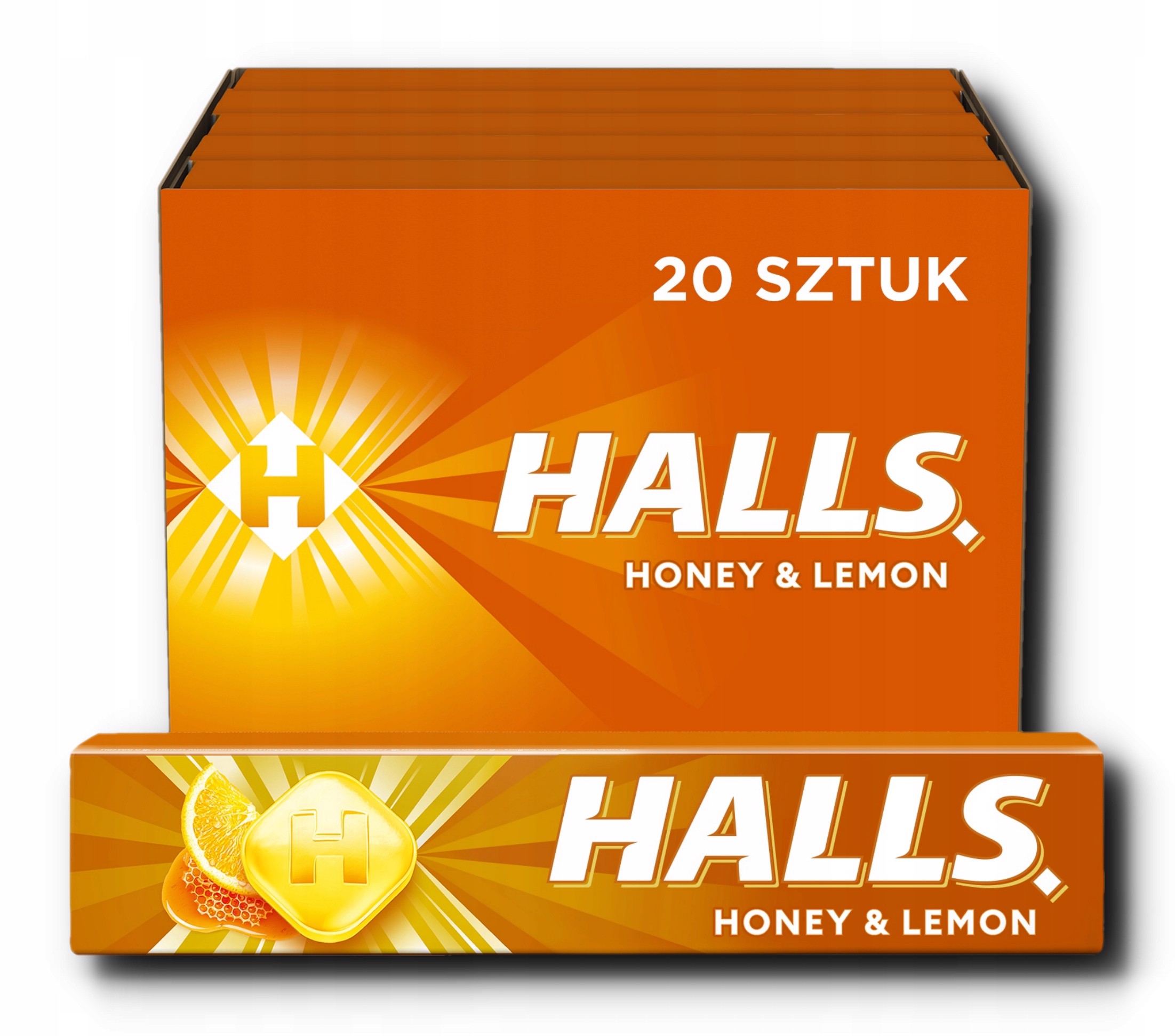 Levně Halls Medové a citronové Bonbóny 33,5 g x 20 kusů