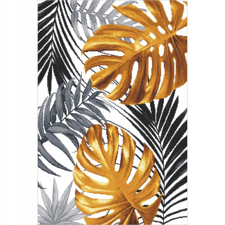 Vyšívací sada Zlatá monstera