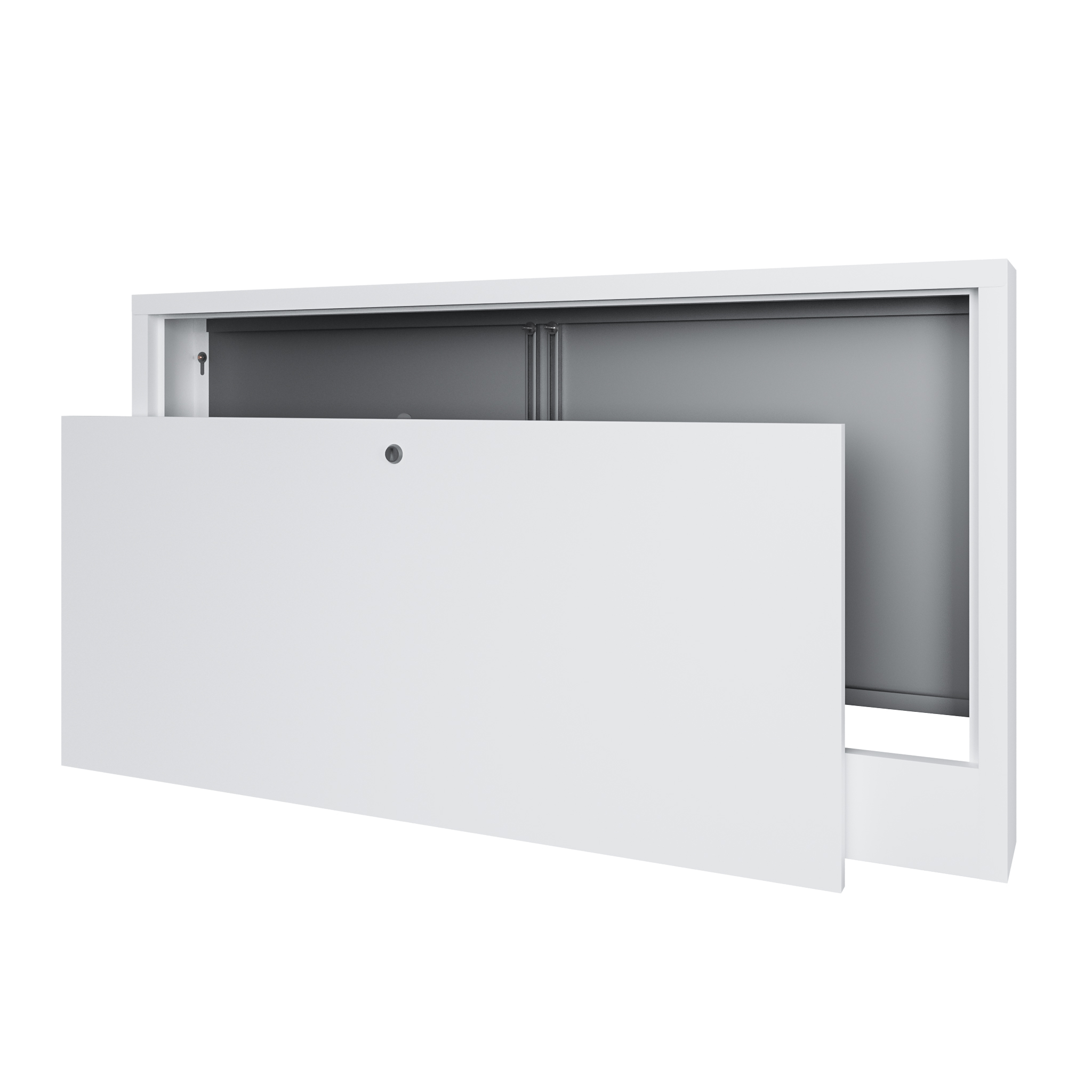 Nástenná skrinka na rozdeľovač 15-16 obvodov pre podlahovú krytinu, biela