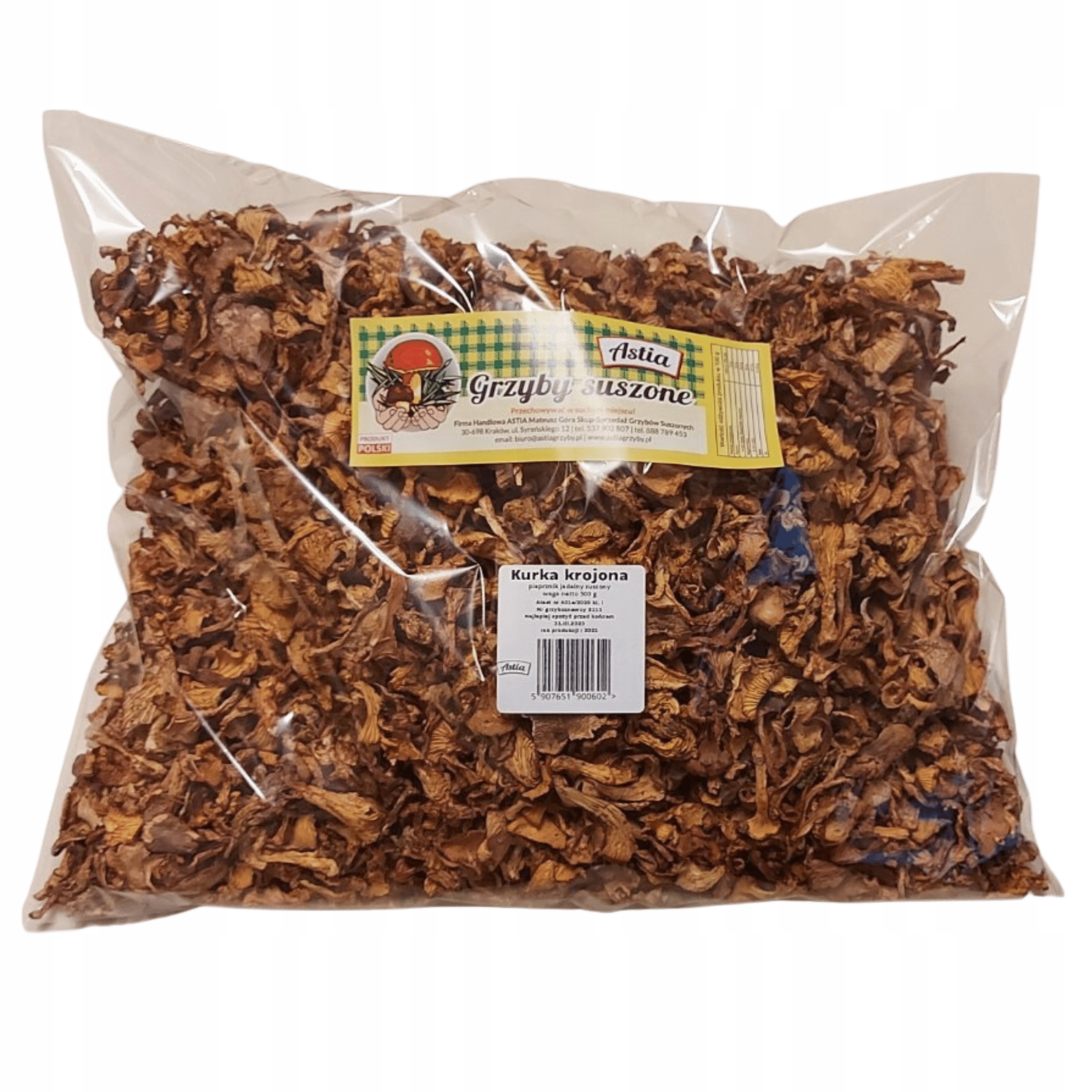 Sušené slepice 500 g sušené houby sušené slepice krájené polské Atest 2025
