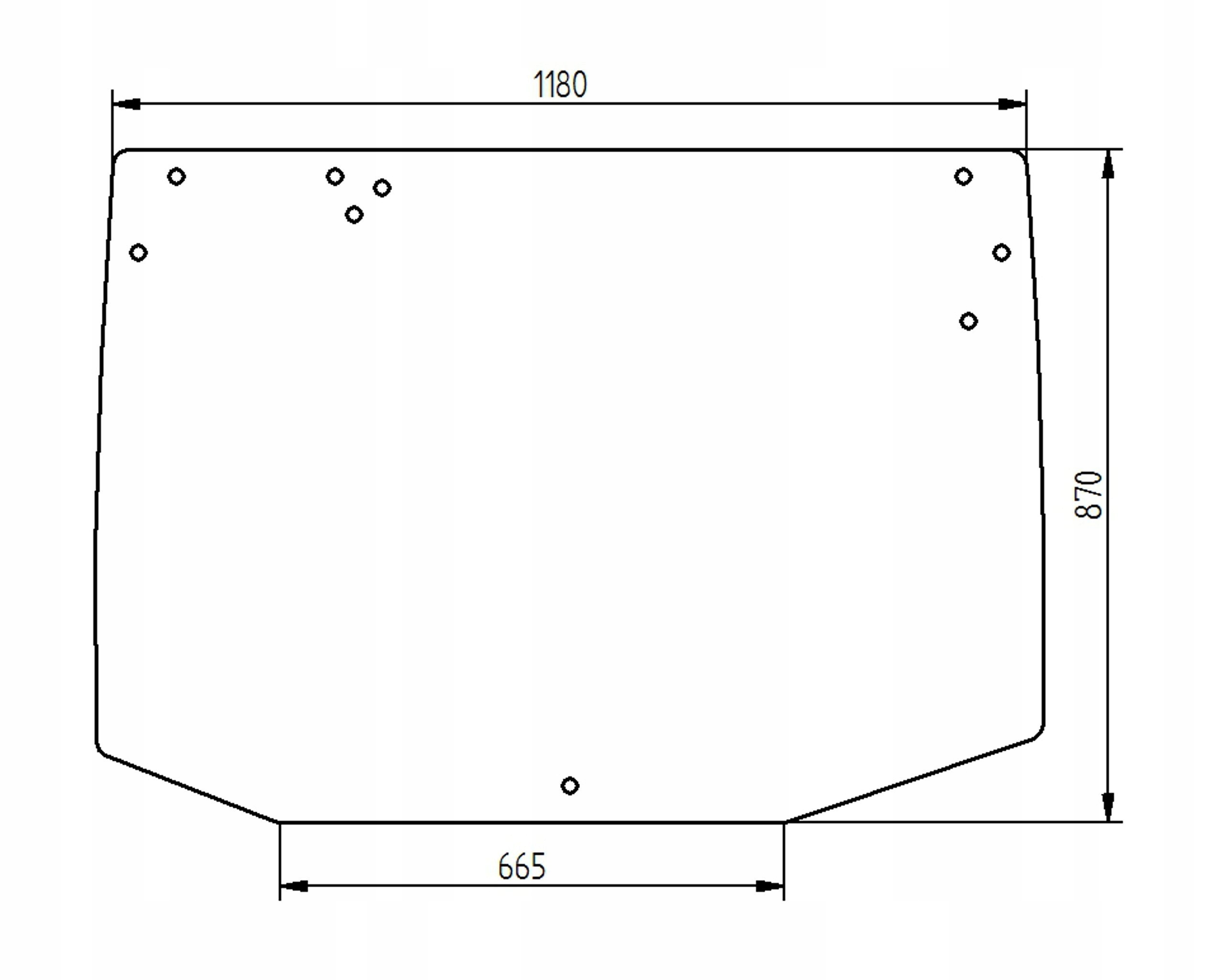 čelní sklo pro traktor Fendt zadní 737812050080