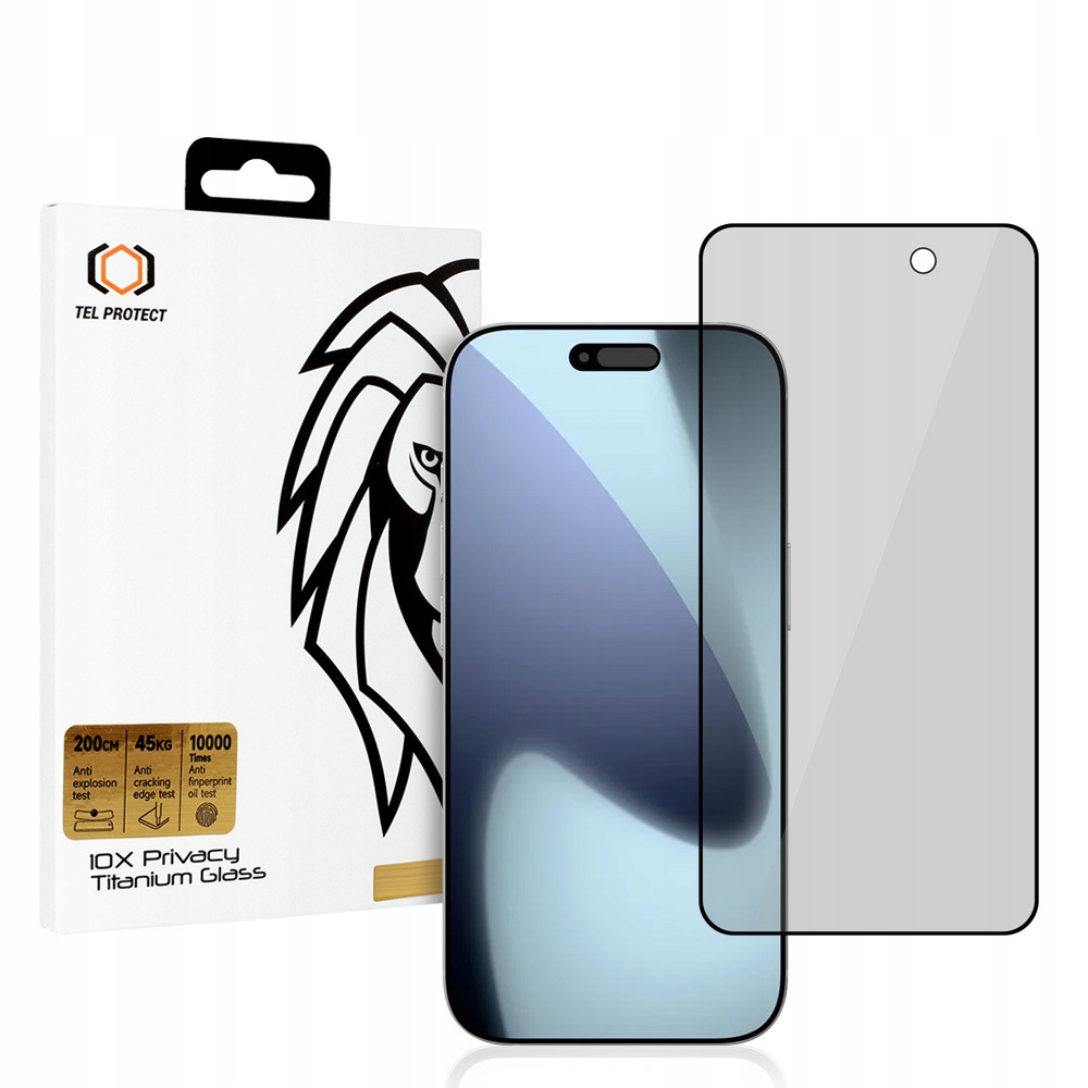 Szkło hartowane do iPhone 17 Pro Max Tel Protect 10X Privacy Titanium