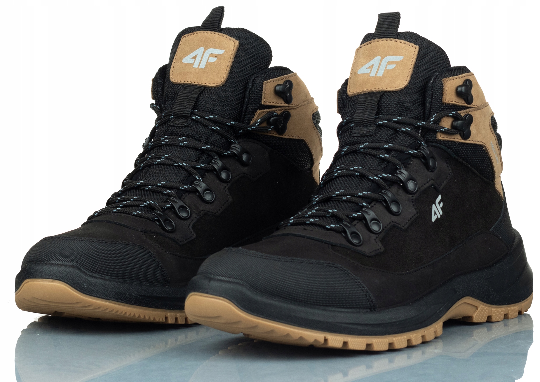 BUTY MĘSKIE 4F TREKKINGOWE W GÓRY OBMH268 21S R-41 Wzór dominujący logo