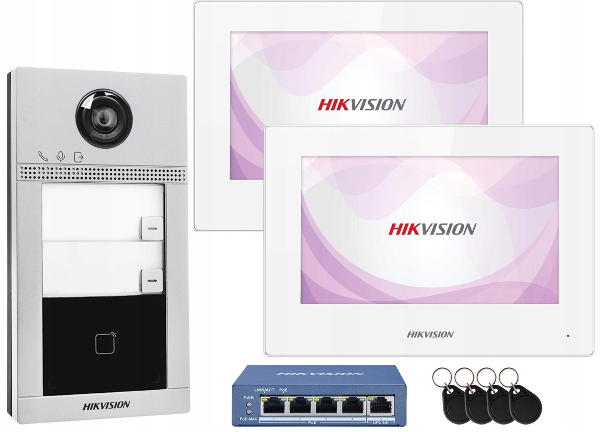 Videovrátnik WiFi Hikvision 2-rodinná brána Brána 2 obrazovky 7"
