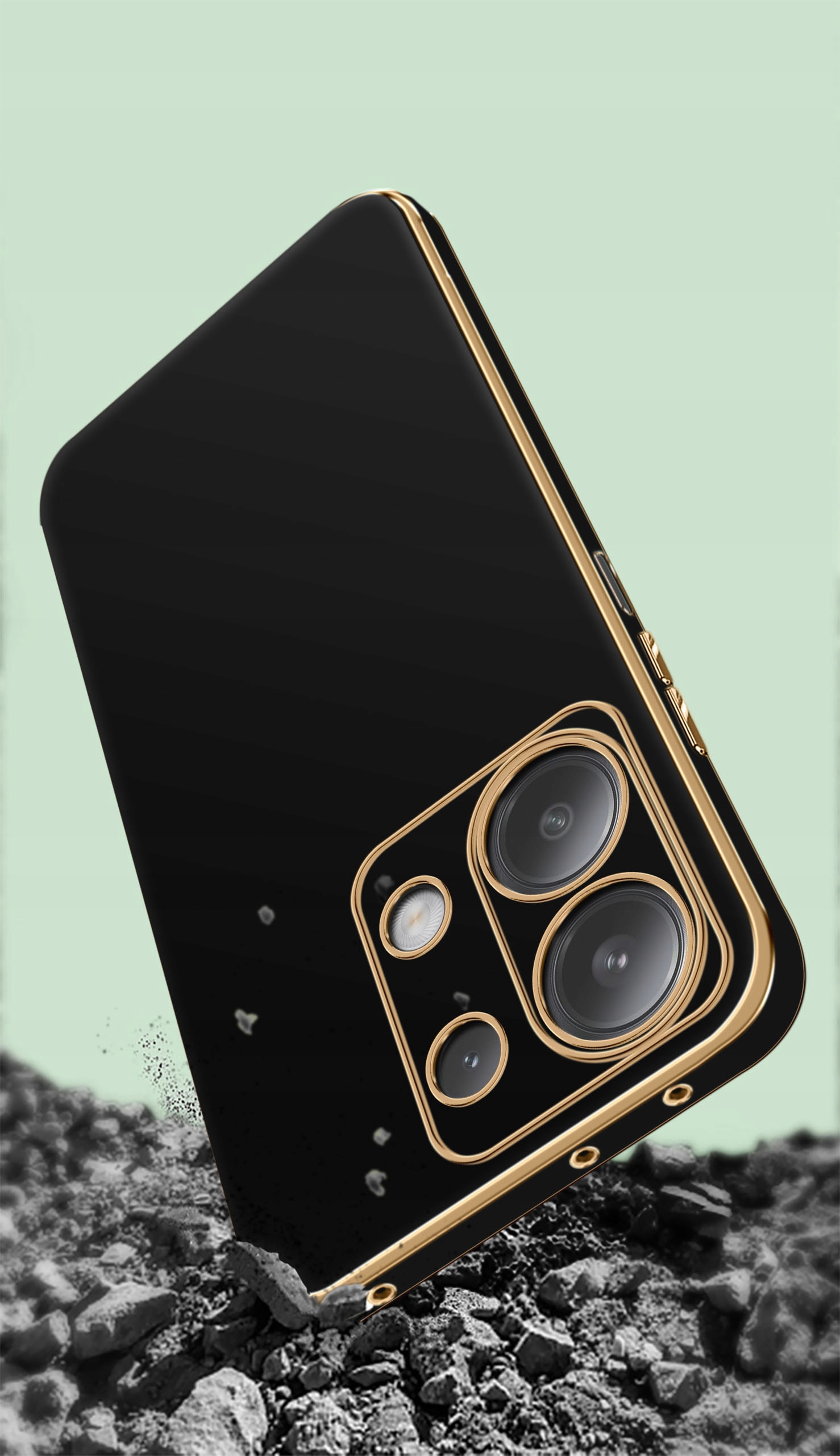 Etui do Xiaomi Redmi Note 13 Pro 5G GOLD GLAMOUR + Szkło OCHRONNE 9H Rozszerzenie podstawka