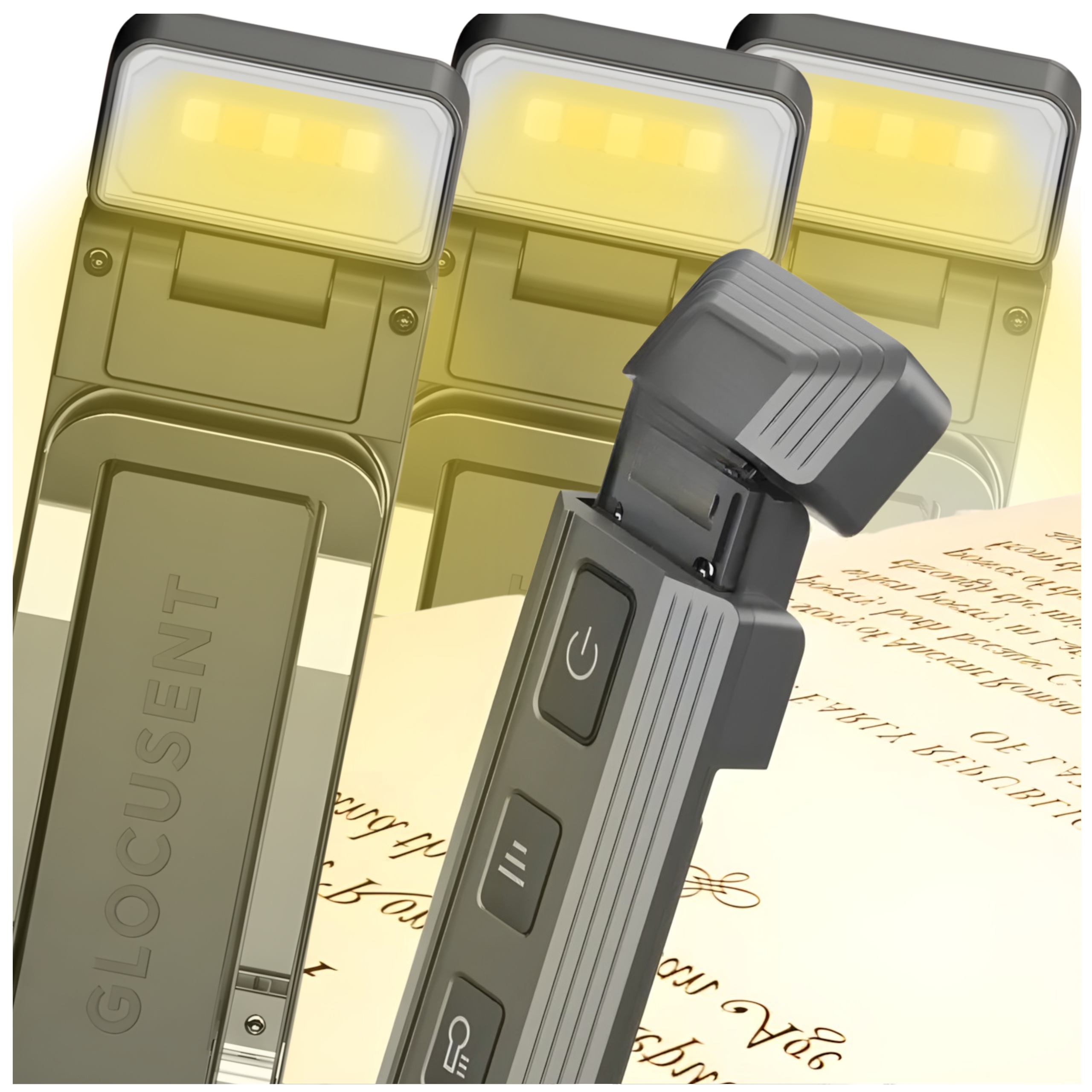 Noční Lampa pro čtení knih na klip 3 barvy Led Zdravá pro oči 3ks