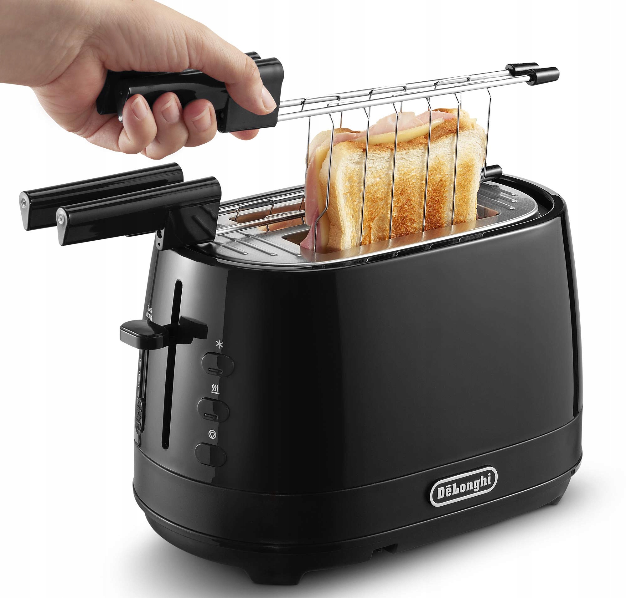 DE LONGHI Toster Z Zestawem 550W Czarny — miniatura 3