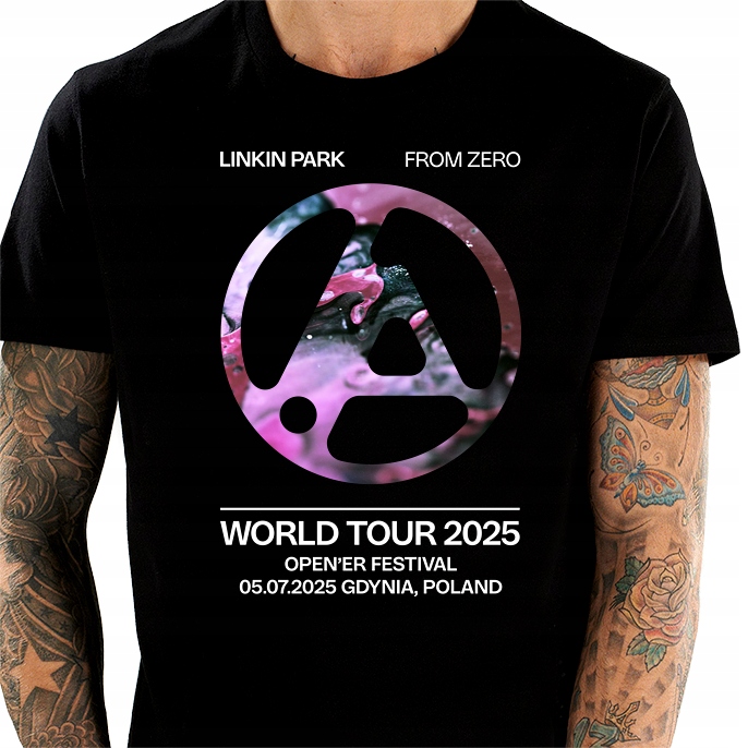 LINKIN PARK FROM ZERO TOUR 2025 GDYNIA T SHIRT KOSZULKA MĘSKA L