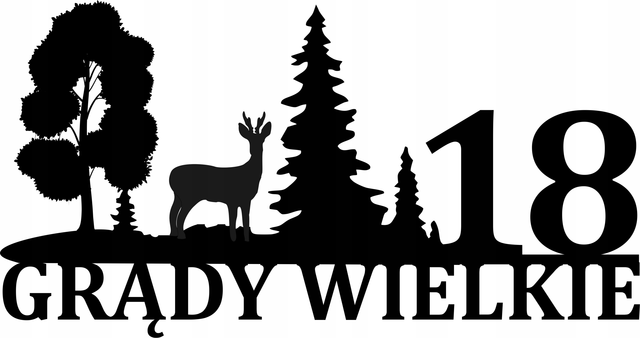 Les stromy Sarenka Veľká adresátka tabuľka s adresou číslo domu 66 cm