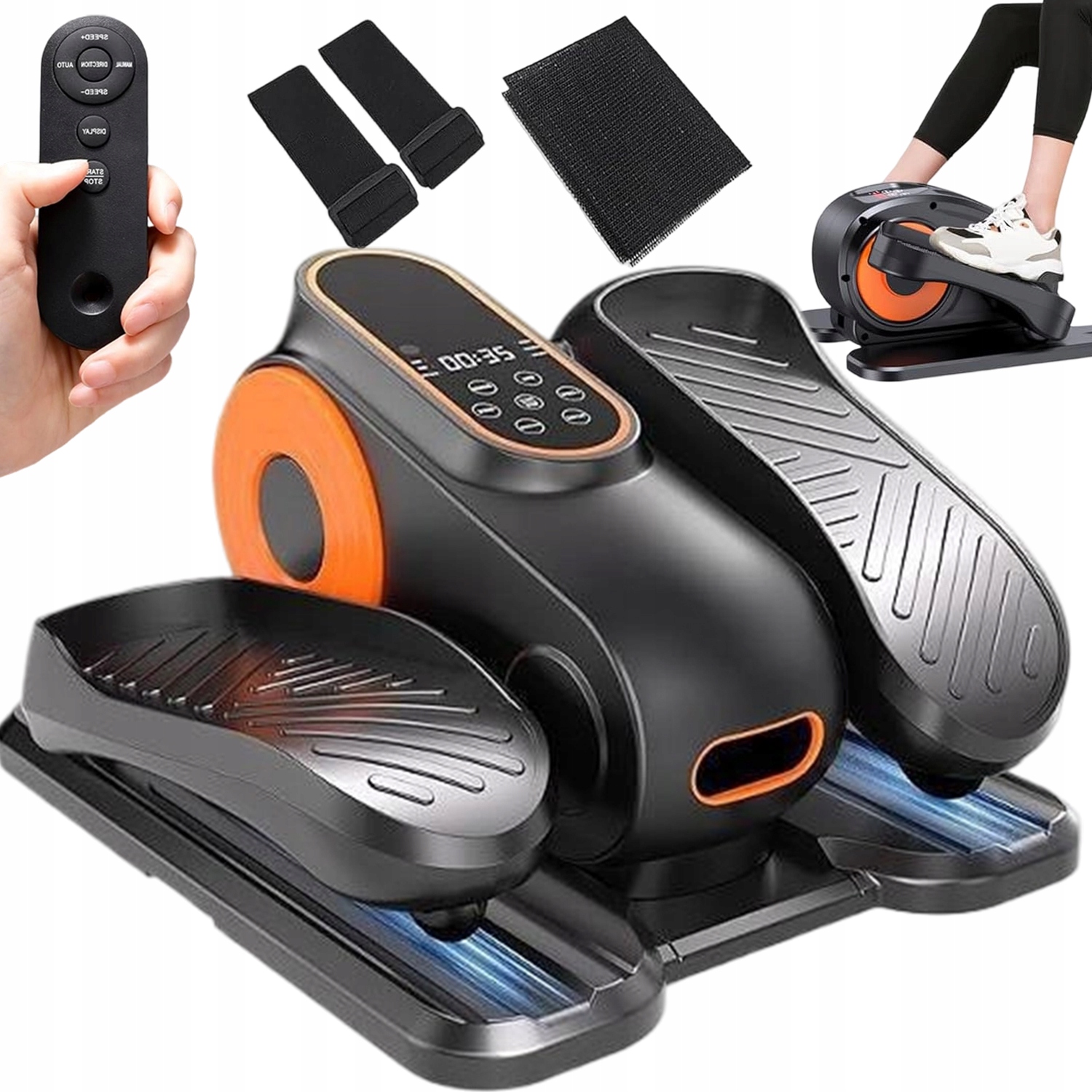 Eliptické Trenažéry Eliptické Pedály Mini 2 Režimy 12 Úrovní Led Dálkové Ovládání Dům